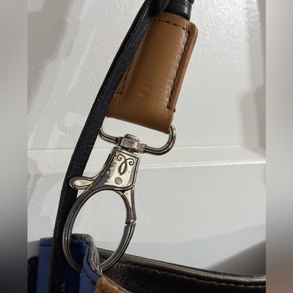 Brighton Diva Black/Brown Leather Bag Purse Handbag Graphic Glam Girls Fashion - Picture 9 of 14